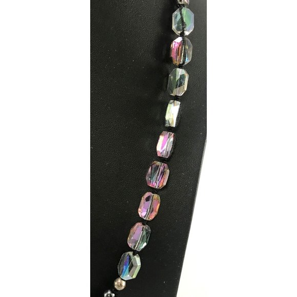 Handmade Multi Wrap Bracelet with Hematite and Large and Small AB Crystal Beads - Picture 5 of 8